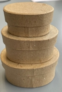 OUTLET Eco shape doosjes ovaal klein set in 3 maten 
