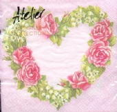 OUTLET Papieren servetten 33x33cm 20st Sweetheart
