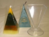 OUTLET Kaarsengietvorm / kaarsengietmal, 90 x 60 mm, pyramide