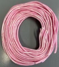 OUTLET Wassnoer zelfklevend,  5 stuks a 2 meter, roze / wit