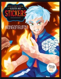 Kleuren met stickers, mangafiguren