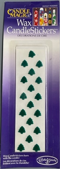 OUTLET kaarsenstickers van was, kerstboompjes groen