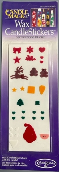 OUTLET kaarsenstickers van was, diverse kerstfiguren
