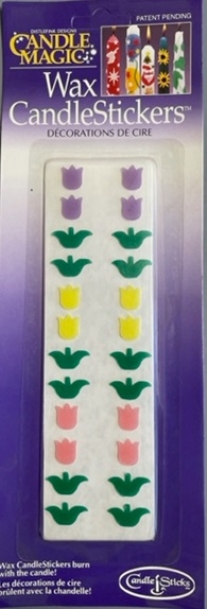OUTLET kaarsenstickers van was, konijntjes en tulpen