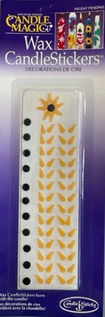 OUTLET kaarsenstickers van was, zonnebloemen