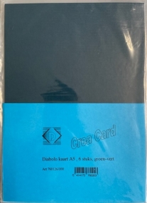 OUTLET Kaart met ribbelstructuur, A5 diabolo, blauwgroen, 6 vel