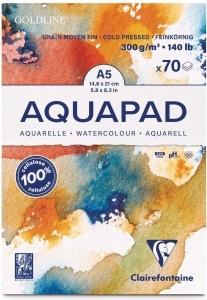 Clairfontaine Goldline Aquapad aquarelbloc, 300 gr, A3, 30 vel