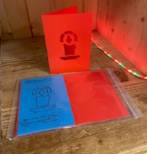 OUTLET Wenskaarten passepartout kaars 6 st, rood
