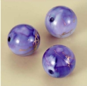 OUTLET Oil paint jewelry kralen rond 18 mm, 6 stuks, lavendel