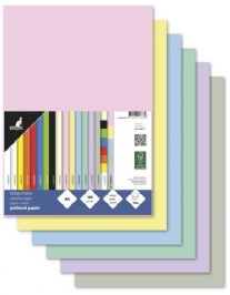 Gekleurd tekenpapier, 120gr, A4, 100 vel assortiment pastel