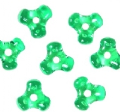 OUTLET Tri kralen 10 mm, 500 stuks, groen transparant
