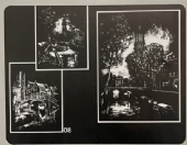 Krasfolie / kraskaarten , 3 platen, 24 x 30 cm, Oude steden