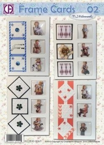 OUTLET 3-D kaartenset voor het maken van 4 kaarten, frame kaarten kinderen
