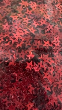 OUTLET Pailletten ster, 10 gram, ca 1000 stuks, rood
