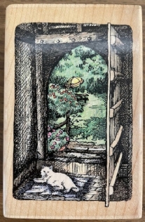 OUTLET Stempel Stampendous, Purrfect view, 8 x 5 cm
