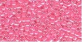 OUTLET Glazen kraaltjes/borduurkraaltjes/rocailles inside colour, 2 mm (11/0),  6 gram , roze