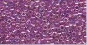 OUTLET Glazen kraaltjes/borduurkraaltjes/rocailles rainbow, 2 mm (11/0),  6 gram , lila