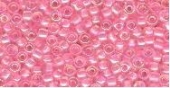 OUTLET Glazen kraaltjes/borduurkraaltjes/rocailles rainbow, 2 mm (11/0),  6 gram , roze