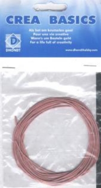 OUTLET Ronde leerveters, 1 mm, 2 x 1 meter, roze