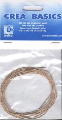 OUTLET Ronde leerveters, 1 mm, 2 x 1 meter, naturel