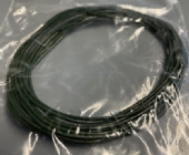 OUTLET Ronde leerveters, 1 mm, 2 x 1 meter, donkergroen
