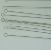 OUTLET Getorste kralenrijgnaald / kralennaald  0.25mm, 9 cm lang, 10 stuks