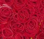 OUTLET Rainbow bands/loombandjes, 600 stuks, rood