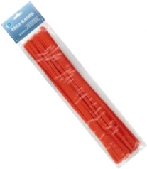 OUTLET Chenilledraad, 6mm, 30 cm 25 stuks oranje
