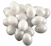 Witte plastic eieren, 6 cm, 250 st