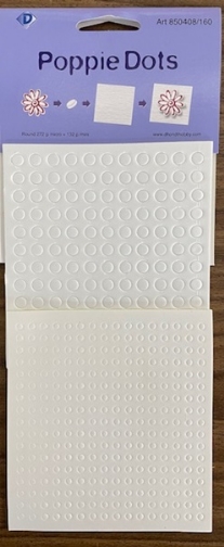 OUTLET Poppie dots rond, foamrondjes, 272 st micro 3mm en 132 st mini 6mm, wit