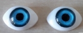 OUTLET Kunststof poppenogen ovaal, blauw, 10mm, 10 stuks