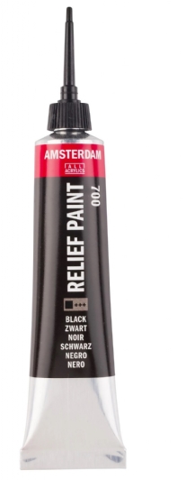 Amsterdam reliefpaint / contourpaint, 20 ml, zwart