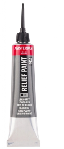 Amsterdam reliefpaint / contourpaint, 20 ml, loodgrijs