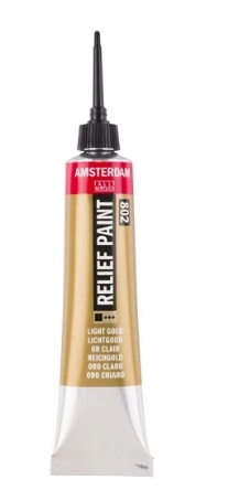 Amsterdam reliefpaint / contourpaint, 20 ml, lichtgoud