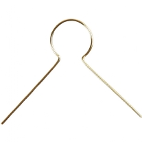 OUTLET Metalen kerstbal ophangers, L22m, goudkleurig, 100 stuks