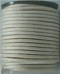 OUTLET Katoenen waskoord / waxkoord, 2mm, 10 meter, wit