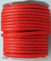 OUTLET Katoenen waskoord / waxkoord, 2mm, 10 meter, rood