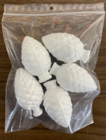 OUTLET Styropor ornament dennenappel, 7 cm, 5 stuks