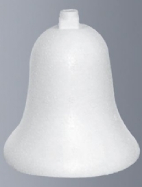 OUTLET Styropor klokjes / piepschuim klokjes / tempex klokjes, 9 cm, 5 stuks