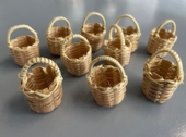 OUTLET Biedermeiermandje buri rond, 2.5 cm, 10 stuks