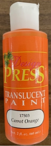 OUTLET Design press transparant acrylverf, 60 ml, oranje