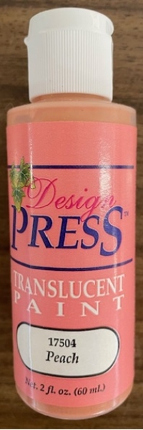 OUTLET Design press transparant acrylverf, 60 ml, perzik