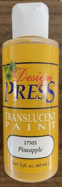 OUTLET Design press transparant acrylverf, 60 ml, ananas