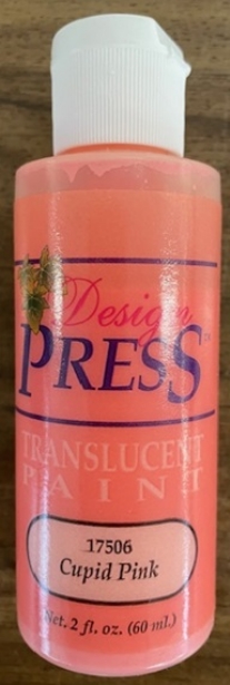 OUTLET Design press transparant acrylverf, 60 ml, cupido roze