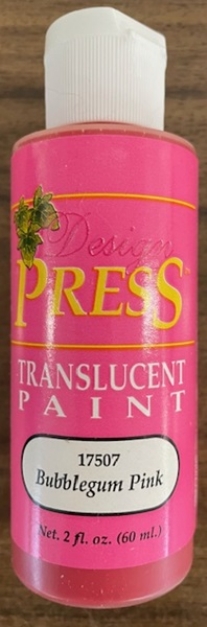 OUTLET Design press transparant acrylverf, 60 ml, bubblegum roze