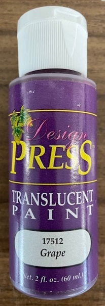 OUTLET Design press transparant acrylverf, 60 ml, druif