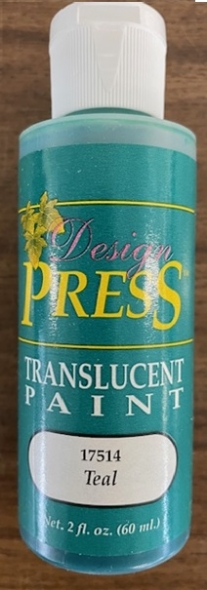 OUTLET Design press transparant acrylverf, 60 ml, groenblauw