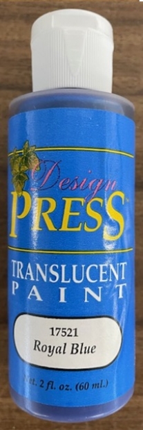 OUTLET Design press transparant acrylverf, 60 ml, koningsblauw