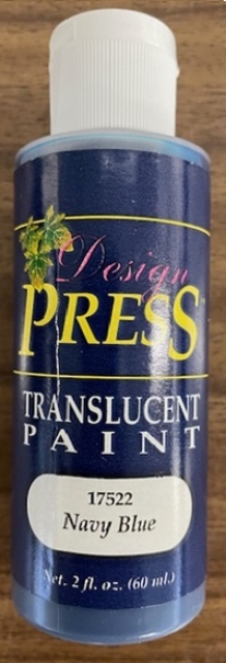 OUTLET Design press transparant acrylverf, 60 ml, marineblauw