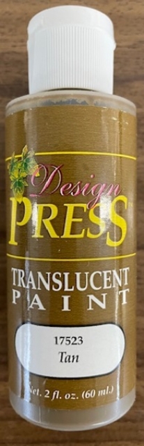 OUTLET Design press transparant acrylverf, 60 ml, lichtbruin